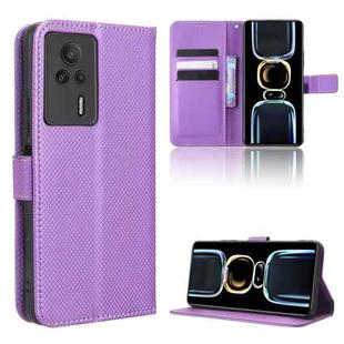 For Xiaomi Redmi K60E 5G Diamond Texture Leather Phone Case(Purple)