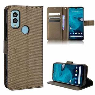 For Kyocera Android One S10 Diamond Texture Leather Phone Case(Brown)
