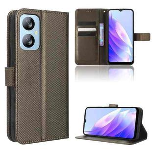 For Blackview A52 Diamond Texture Leather Phone Case(Brown)