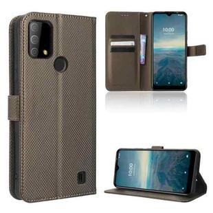 For Vodafone Smart V22 Diamond Texture Leather Phone Case(Brown)