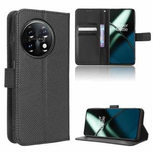 For OnePlus 11 5G Diamond Texture Leather Phone Case(Black)