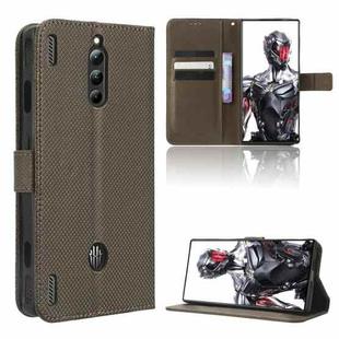 For ZTE nubia Red Magic 8 Pro / 8 Pro+ Diamond Texture Leather Phone Case(Brown)