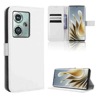 For ZTE nubia Z50 Diamond Texture Leather Phone Case(White)