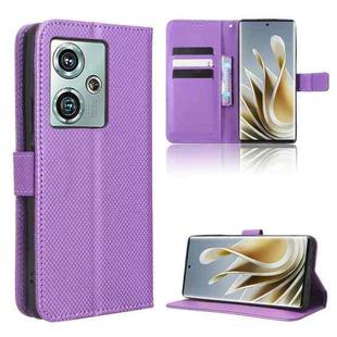 For ZTE nubia Z50 Diamond Texture Leather Phone Case(Purple)