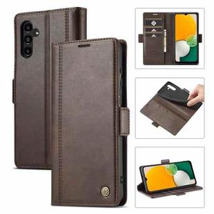 For Samsung Galaxy A14 4G / 5G LC.IMEEKE Card Slots Skin Feeling Leather Phone Case(Coffee)
