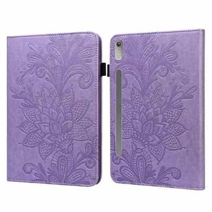 For Lenovo Pad Pro 2022 11.2 inch / Tab P11 Pro Gen 2 Lace Flower Embossing Pattern Leather Tablet Case(Purple)
