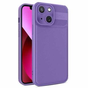 For iPhone 13 Twill Texture TPU Shockproof Phone Case(Purple)