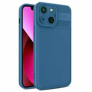 For iPhone 13 Twill Texture TPU Shockproof Phone Case(Blue)