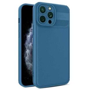 For iPhone 11 Pro Twill Texture TPU Shockproof Phone Case(Blue)