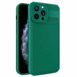 For iPhone 11 Pro Max Twill Texture TPU Shockproof Phone Case(Green)