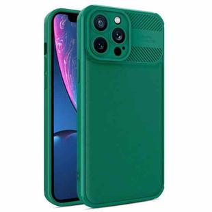 For iPhone X / XS Twill Texture TPU Shockproof Phone Case(Green)