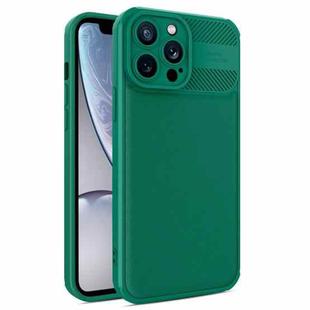 For iPhone XR Twill Texture TPU Shockproof Phone Case(Green)
