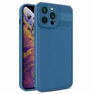 For iPhone XS Max Twill Texture TPU Shockproof Phone Case(Blue)