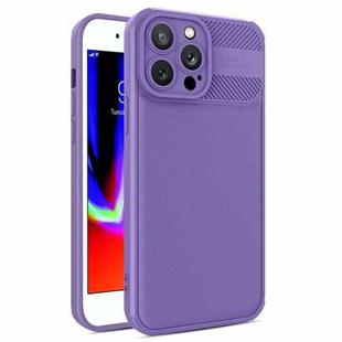 For iPhone 7 Plus / 8 Plus Twill Texture TPU Shockproof Phone Case(Purple)
