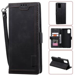 For Galaxy A51 Retro Splicing Horizontal Flip Leather Case with Card Slots & Holder & Wallet(Black)