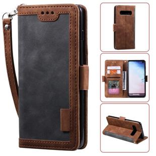 For Galaxy S10e Retro Splicing Horizontal Flip Leather Case with Card Slots & Holder & Wallet(Grey)