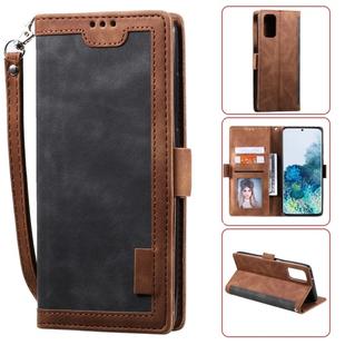 For Galaxy S20 Retro Splicing Horizontal Flip Leather Case with Card Slots & Holder & Wallet(Grey)