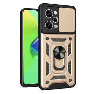 For Xiaomi Redmi Note 12 Pro 5G Sliding Camera Cover Design Phone Case(Gold)