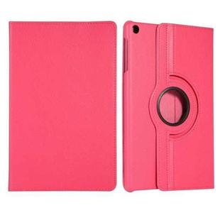 For Huawei Matepad SE 10.4 360 Degree Rotation Litchi Texture Tablet Leather Case(Rose Red)