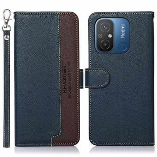 For Xiaomi Redmi 12C / Redmi 11A KHAZNEH Litchi Texture Leather RFID Phone Case(Blue)