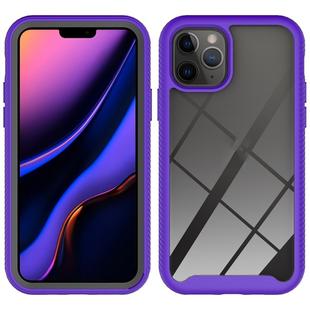 For iPhone 11 Pro Starry Sky Solid Color Series Shockproof PC + TPU Protective Case(Purple)