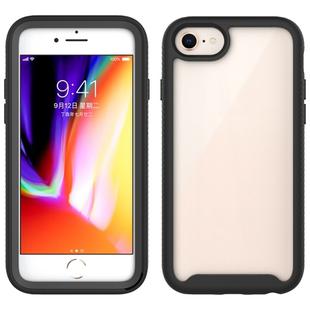 For iPhone SE 2022 / SE 2020 / 8 / 7 Starry Sky Solid Color Series Shockproof PC + TPU Protective Case(Black)