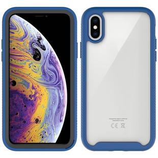 For iPhone X Starry Sky Solid Color Series Shockproof PC + TPU Protective Case(Royal Blue)