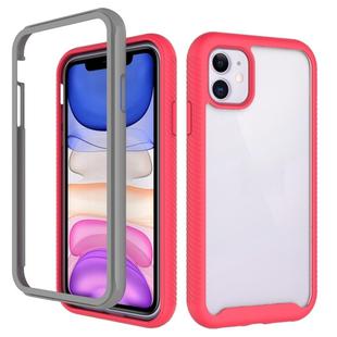 For iPhone 11 Starry Sky Solid Color Series Shockproof PC + TPU Protective Case(Red)