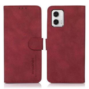 For Motorola Moto G73 5G KHAZNEH Matte Texture Leather Phone Case(Red)