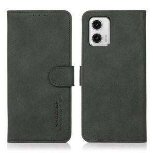 For Motorola Moto G73 5G KHAZNEH Matte Texture Leather Phone Case(Green)