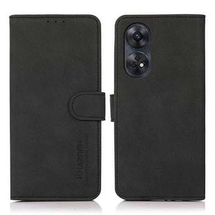 For OPPO Reno8 T 4G KHAZNEH Matte Texture Leather Phone Case(Black)