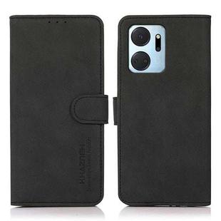 For Honor X7a 4G KHAZNEH Matte Texture Leather Phone Case(Black)