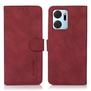 For Honor X7a 4G KHAZNEH Matte Texture Leather Phone Case(Red)