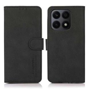 For Honor X8a 4G KHAZNEH Matte Texture Leather Phone Case(Black)