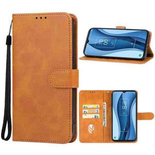 For TCL 40 X Leather Phone Case(Brown)
