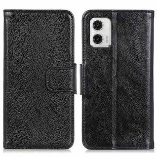 For Motorola Moto G73 5G Nappa Texture Flip Leather Phone Case(Black)