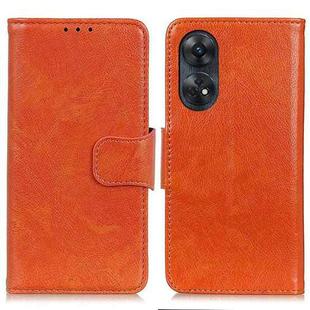 For OPPO Reno8 T 4G Nappa Texture Flip Leather Phone Case(Orange)