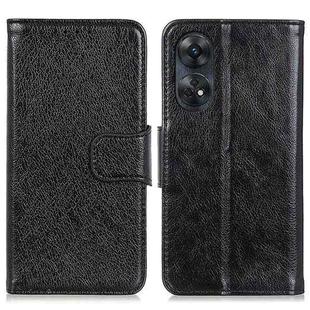 For OPPO Reno8 T 4G Nappa Texture Flip Leather Phone Case(Black)