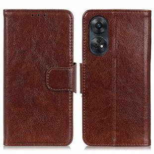 For OPPO Reno8 T 4G Nappa Texture Flip Leather Phone Case(Brown)
