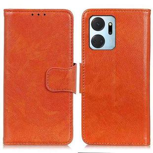 For Honor X7a 4G Nappa Texture Flip Leather Phone Case(Orange)