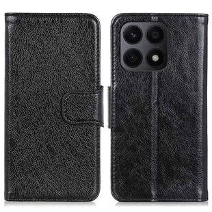 For Honor X8a 4G Nappa Texture Flip Leather Phone Case(Black)
