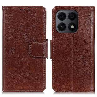 For Honor X8a 4G Nappa Texture Flip Leather Phone Case(Brown)