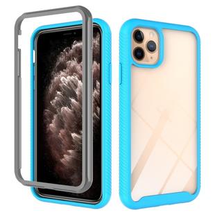 For iPhone 11 Pro Max Starry Sky Solid Color Series Shockproof PC + TPU Protective Case(Light Blue)