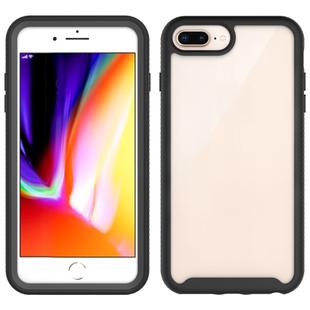 For iPhone 6 Plus / 7 Plus / 8 Plus Starry Sky Solid Color Series Shockproof PC + TPU Protective Case(Black)