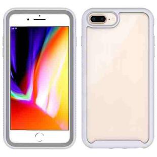 For iPhone 6 Plus / 7 Plus / 8 Plus Starry Sky Solid Color Series Shockproof PC + TPU Protective Case (White)