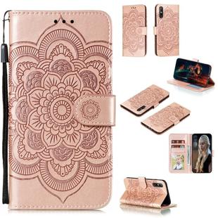 For Huawei Enjoy 10e Mandala Embossing Pattern Horizontal Flip PU Leather Case with Holder & Card Slots & Walle & Lanyard(Pink)