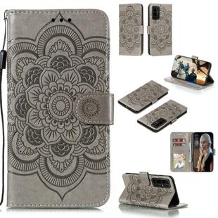 For Huawei Honor 30 Mandala Embossing Pattern Horizontal Flip PU Leather Case with Holder & Card Slots & Walle & Lanyard(Grey)