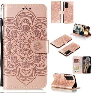For Huawei Honor 30 Pro Mandala Embossing Pattern Horizontal Flip PU Leather Case with Holder & Card Slots & Walle & Lanyard(Pink)