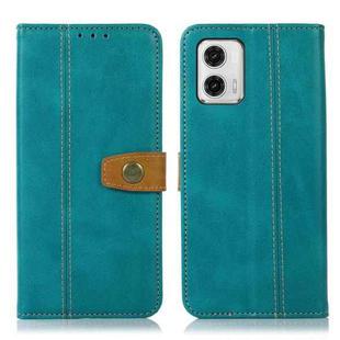 For Motorola Moto G73 5G Stitching Thread Calf Texture Leather Phone Case(Light Green)