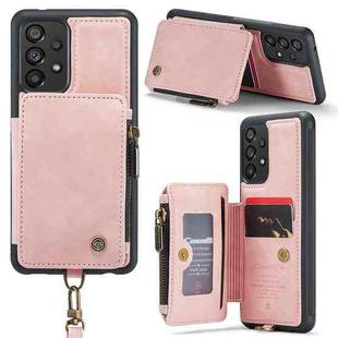 For Samsung Galaxy A53 CaseMe C20 Multifunctional RFID Leather Phone Case(Pink)